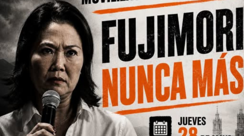 GRUPO DE «ANTI-FUJIMORISTAS» ALISTAN PROTESTA CONTRA KEIKO FUJIMORI: